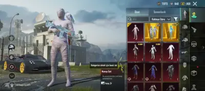 MAVİ MUMYA + BEYAZ MUMYA + 2 X-SUİT + 43 DESTANSI PUBG MOBİLE HESABI